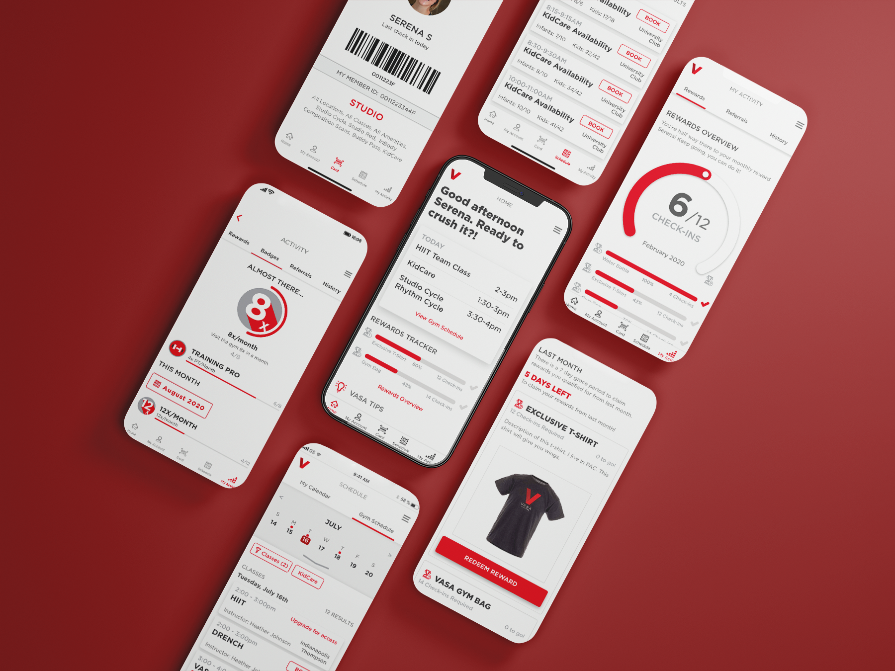 VASA Fitness app mockup
